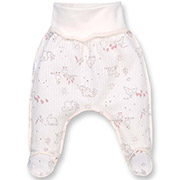 Повзунки для дівчинки 0333207кур інтерлок-раппорт Татошка молочний з принтом