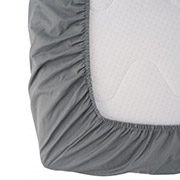 Простирадло однотонне на гумці Grey бязь 100% бавовна Good-Dream сірий