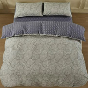 Комплект постільної білизни Gloria Ardesto сатин Геометрія сіро-синій