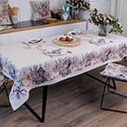 Скатертина гобеленова Лавандовий садочок Прованс