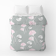 Підковдра Гінкго Білоба бязь Home Line сіро-рожевий