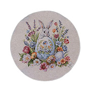 Серветка великодня гобеленова кругла Суцвіття Прованс