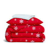 Постільна білизна в дитяче ліжечко Snowflakes Cranberry фланель Cosas простирадло на гумці
