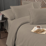 Постільна білизна Altinbasak Poplin Infinity Sabre поплін бежевий простирадло на гумці