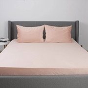 Простирадло велюрове на гумці Velour ТЕП пудра