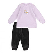 Костюм для девочки КС786 велюр Бемби QY6-сиреневый-черный