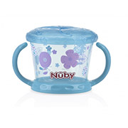 Тарілочка для сухих сніданків з ручками блакитна Nuby 5564