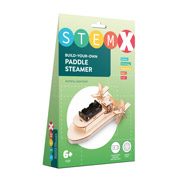 Конструктор дерев'яний на батарейках Колісний пароплав Stem 73728