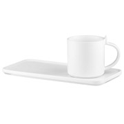 Чашка з блюдцем порцелянова 250 мл Ardesto AR3073WS біла