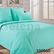 Комплект постільної білизни Selena бязь Ментоловий 100660
