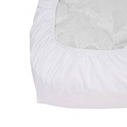 Простирадло на гумці White Stripe мікрофібра Good-Dream білий