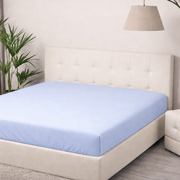 Простирадло на резинці фланелеве Delicacy SoundSleep блакитне