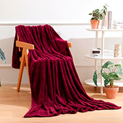 Флісовий плед Love you бордовий