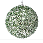 Набор из 3 шаров с глиттером мята 10см Lefard 681-039