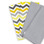 Набір із 4 серветок Yellow grey zigzag & Smoky Cosas