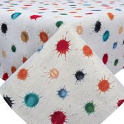 Скатертина гобеленова кругла Кольорові плями Limaso