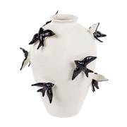 Ваза керамічна 24х24х27,5 см Ластівки Lefard 626-009