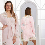 Набір жіночий Angel (халат, тапочки та рушник) Arya рожевий