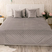 Покривало декоративне двостороннє Velour Grey Ромб Руно