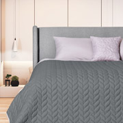 Покривало двостороннє Warmis Sei Design Ideia графіт світло-сірий - Фото №2