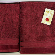 Набір махрових рушників жаккард lena бордовий Arya