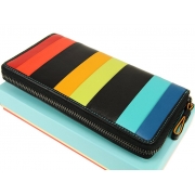 Жіночий шкіряний гаманець Visconti STR-5 з RFID Corfu black multi