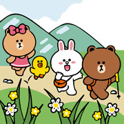 Картина за номерами 25х25 см Лайн Френдс Подорож Чоко Саллі Коні та Брауна Santi 955371