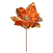 Цветок декоративный 24 см Пуансеттия Yes! Fun 974974 бронза