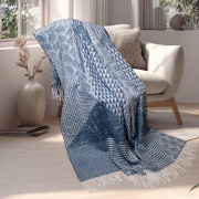 Плед бавовняний Abstract SoundSleep темно-синій