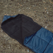 Спальний мішок із флісом ЗИМА ковдра з капюшоном Family Story Синій ширина 73 см