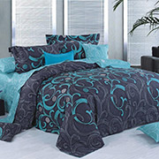 Постільна білизна Selena бязь Вензель бірюза 100026