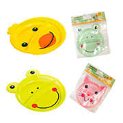 Тарілочка секційна Каченя, Жабеня, Кот Baby Team AKT-6000 в асортименті