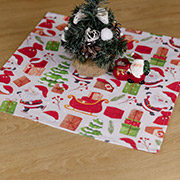 Серветка бавовняна Санта на білому Прованс