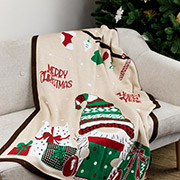 Плед в'язаний Святковий гном Прованс