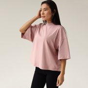 Футболка жіноча оверсайз з подовженим рукавом German Volf 23164 рожевий