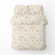 Постільна білизна Котяча радість бязь Home Line пісочно-рожевий