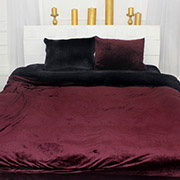 Постільна білизна Winter Frost 28-0007+28-0002 Poinsettia Velvet велюр MirSon