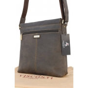 Чоловіча шкіряна сумка-планшет Visconti 16071 Aspin oil brown