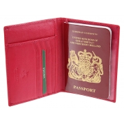 Шкіряна обкладинка для паспорта Visconti 2201 Polo fuchsia