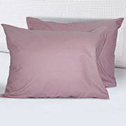 Набір із двох бязевих наволочок Ярослав 01 бежево-сливовий