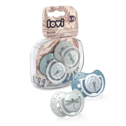 LOVI Пустушка силіконова динамічна 6-18 м-ців 2 шт. Botanic Boy блакитний