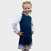 Сарафан дитячий Герда Прованс синій з білим