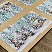 Серветка новорічна гобеленова Казкові гноми Прованс