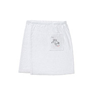 Махрова спідниця для сауни Home Line біла з вишивкою