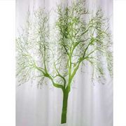 Шторка для ванной Bisk Txt Tree 18х2м 04439 зеленая