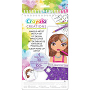 Набір для творчості Юний візажист маленький з наліпками та трафаретами 30 сторінок Creations Crayola 04-1055