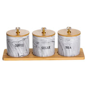 Набір банок для зберігання на підставці 3х250 мл Yiwu SCT-664