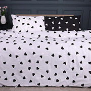 Постільна білизна 17-0669 Black and White Love ranforce-elite MirSon