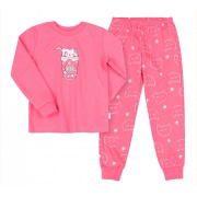 Піжама з інтерлоку для дівчинки Бембі ПЖ53 рожева