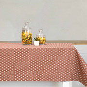 Скатертина Ромашка панама Вілюта коричнева